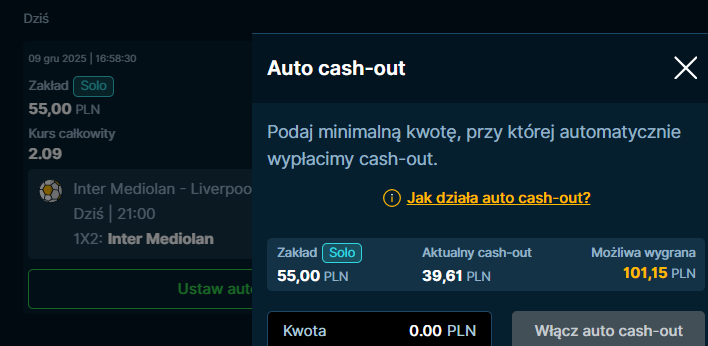 Wpisywanie pożądanej kwoty